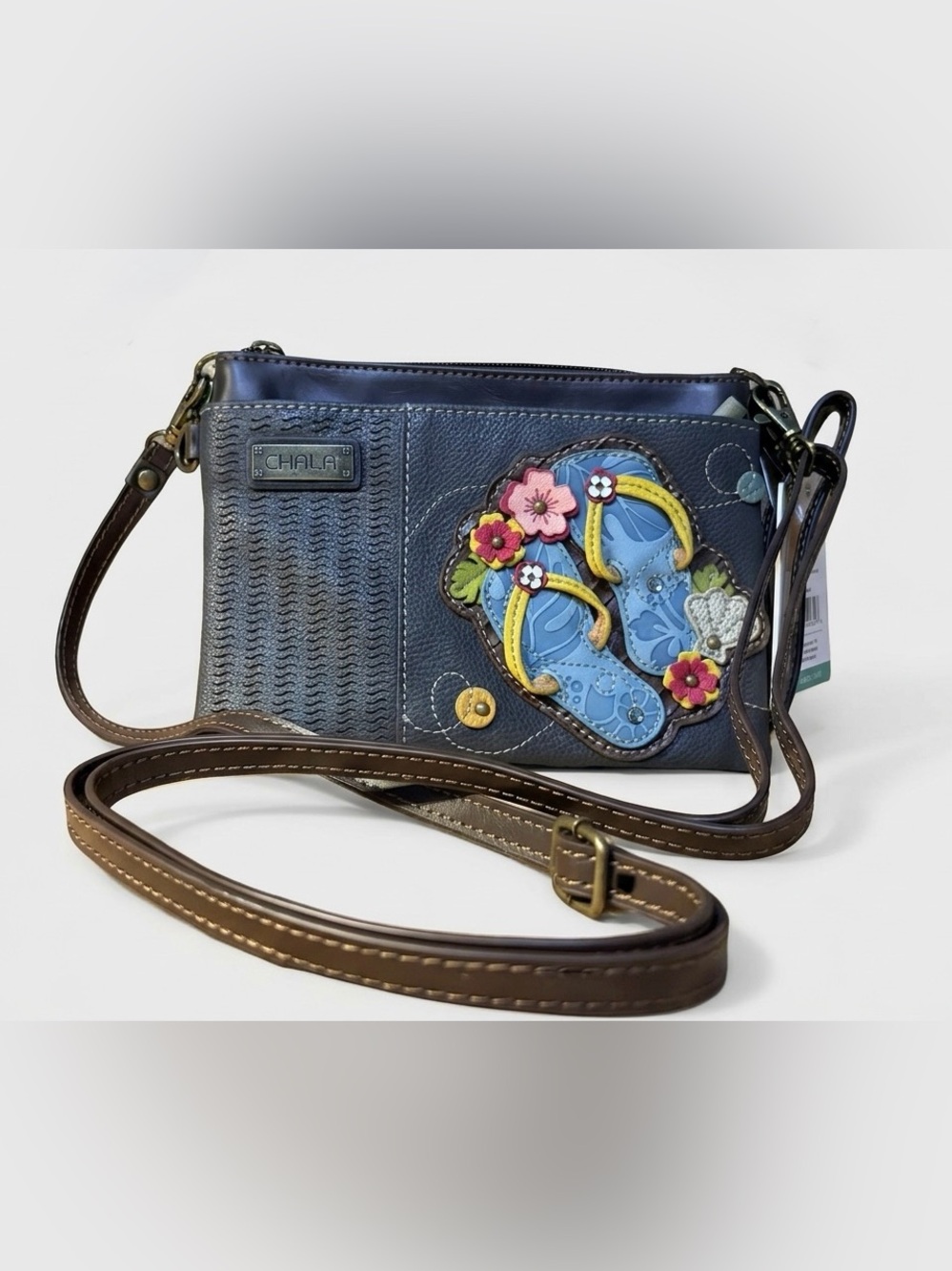 NWT Chala LaserCut Mini Crossbody Convertible Purse - Flip Flop Ink